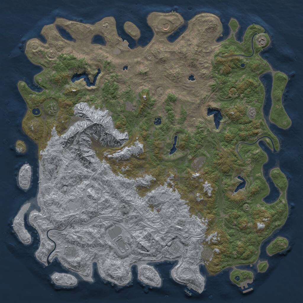 Rust Map: Procedural Map, Size: 6000, Seed: 1789584846, 17 Monuments