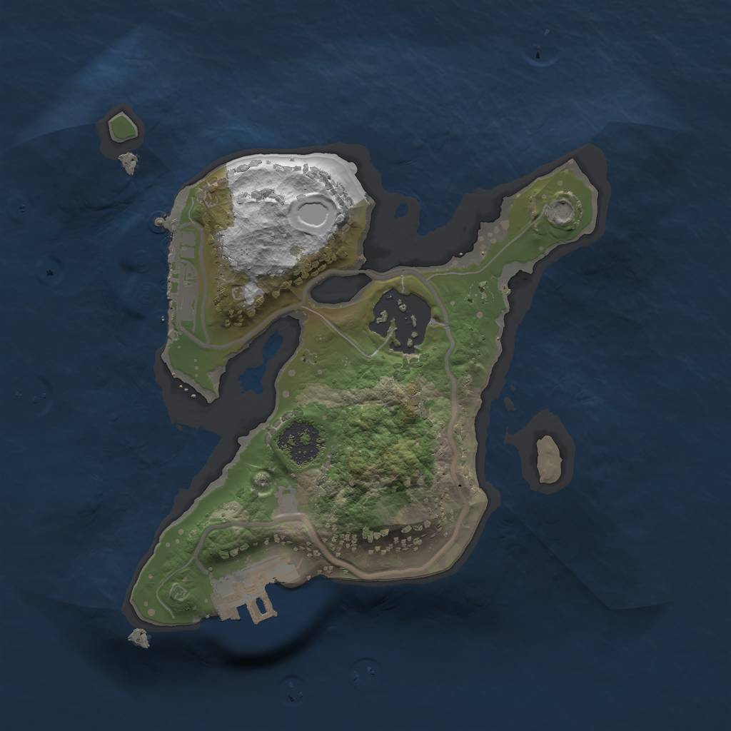 Rust Map: Procedural Map, Size: 1800, Seed: 54353453, 8 Monuments