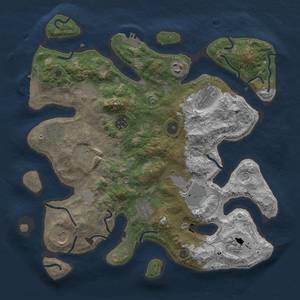 Thumbnail Rust Map: Procedural Map, Size: 3700, Seed: 745968065, 19 Monuments