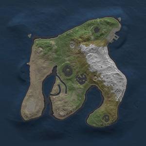 Rust Map: Procedural Map, Size: 2000, Seed: 1088103856, 9 Monuments