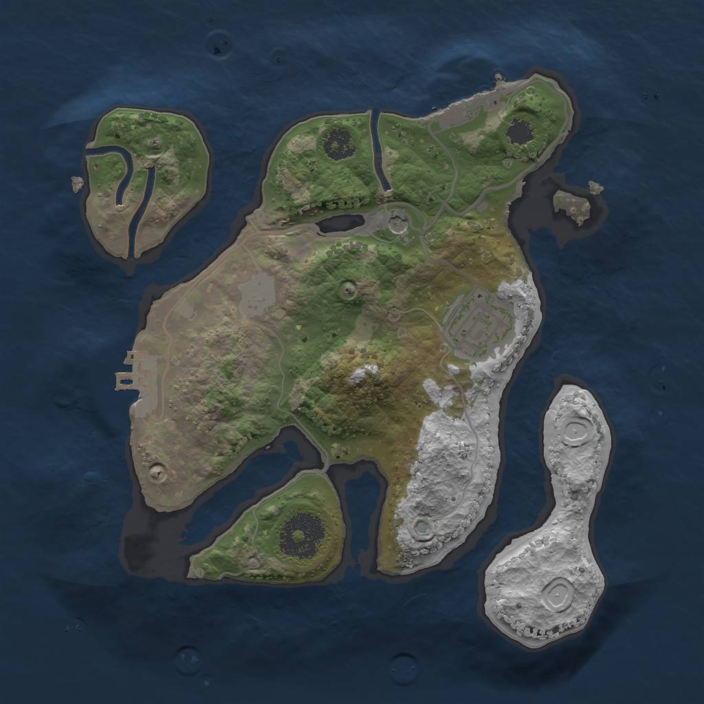 Rust Map: Procedural Map, Size: 2348, Seed: 13843, 9 Monuments