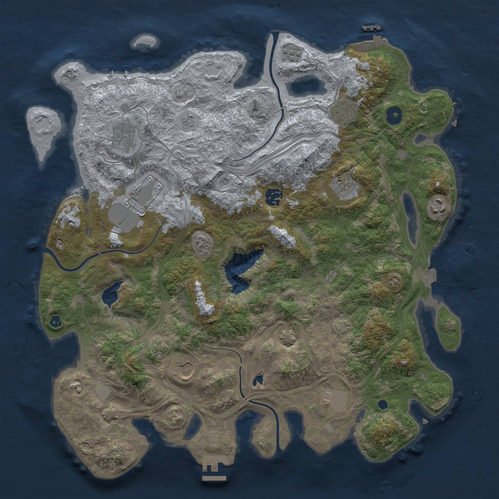 Rust Map: Procedural Map, Size: 4250, Seed: 309346172, 15 Monuments