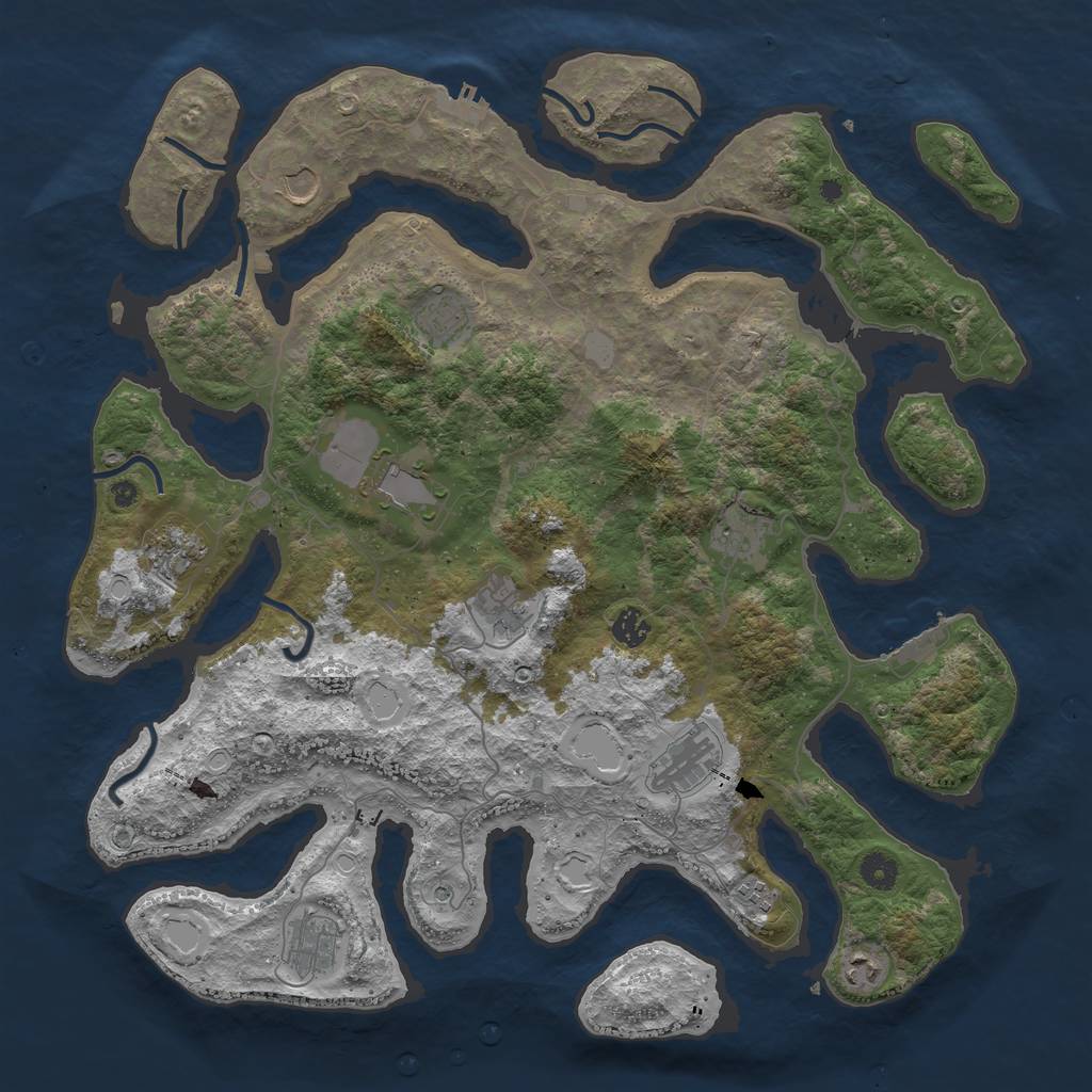 Rust Map: Procedural Map, Size: 4405, Seed: 4400, 19 Monuments