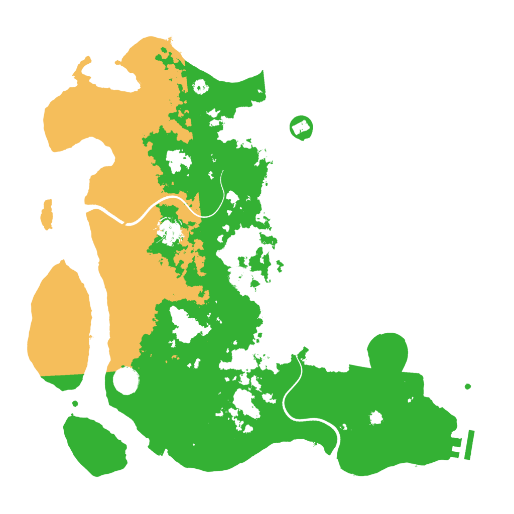 Biome Rust Map: Procedural Map, Size: 3500, Seed: 108618905