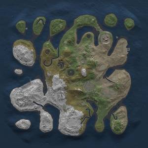 Thumbnail Rust Map: Procedural Map, Size: 3200, Seed: 1735388847, 13 Monuments