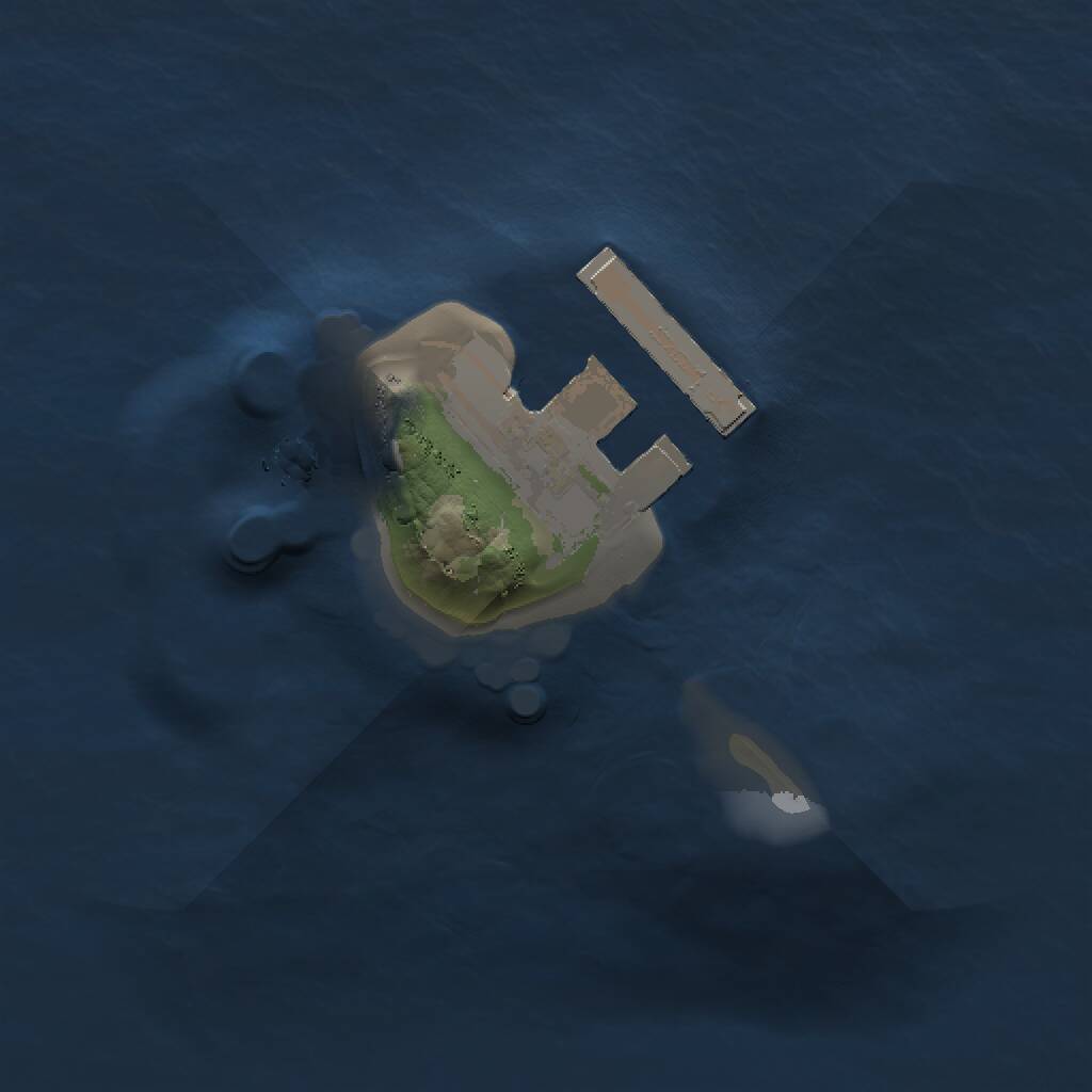 Rust Map: Procedural Map, Size: 1000, Seed: 50, 2 Monuments