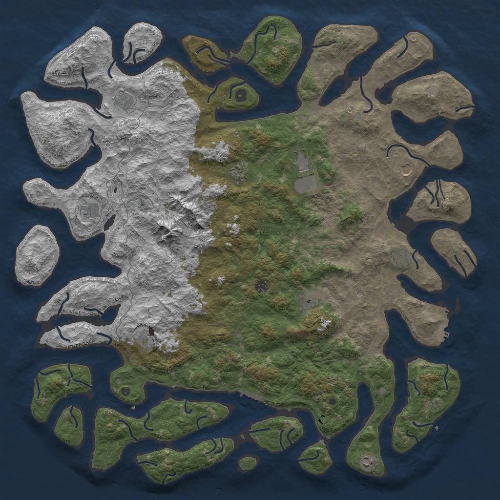 Rust Map: Procedural Map, Size: 6000, Seed: 14549507, 19 Monuments