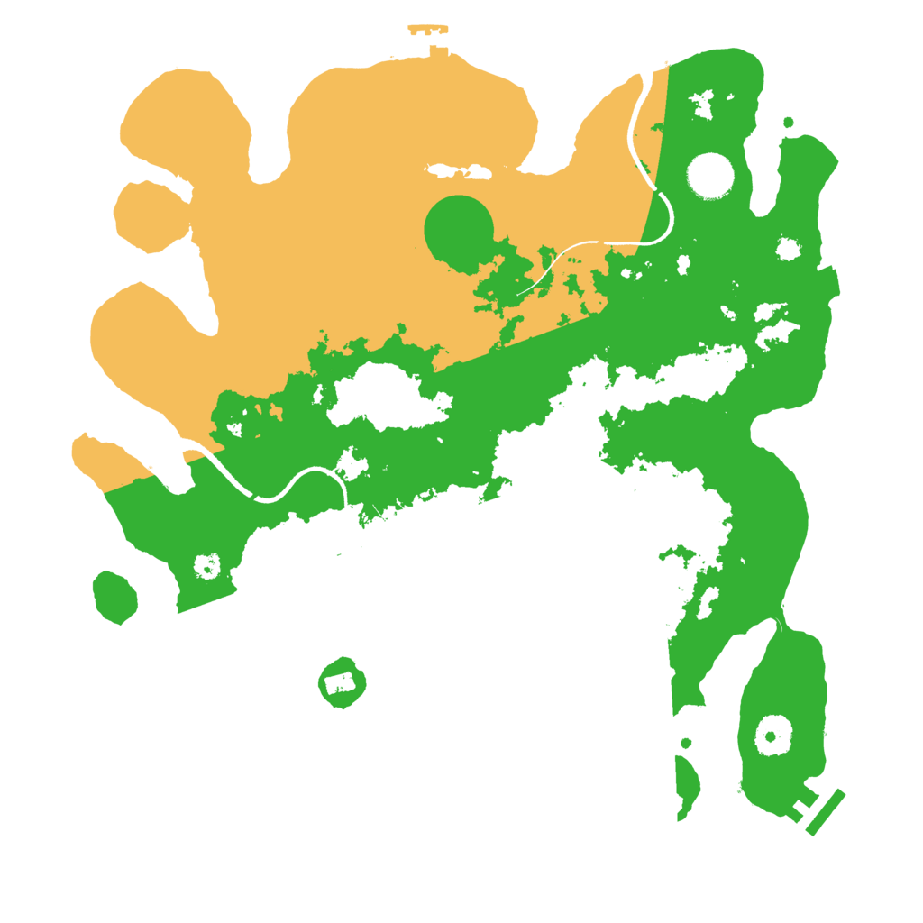 Biome Rust Map: Procedural Map, Size: 3500, Seed: 586654