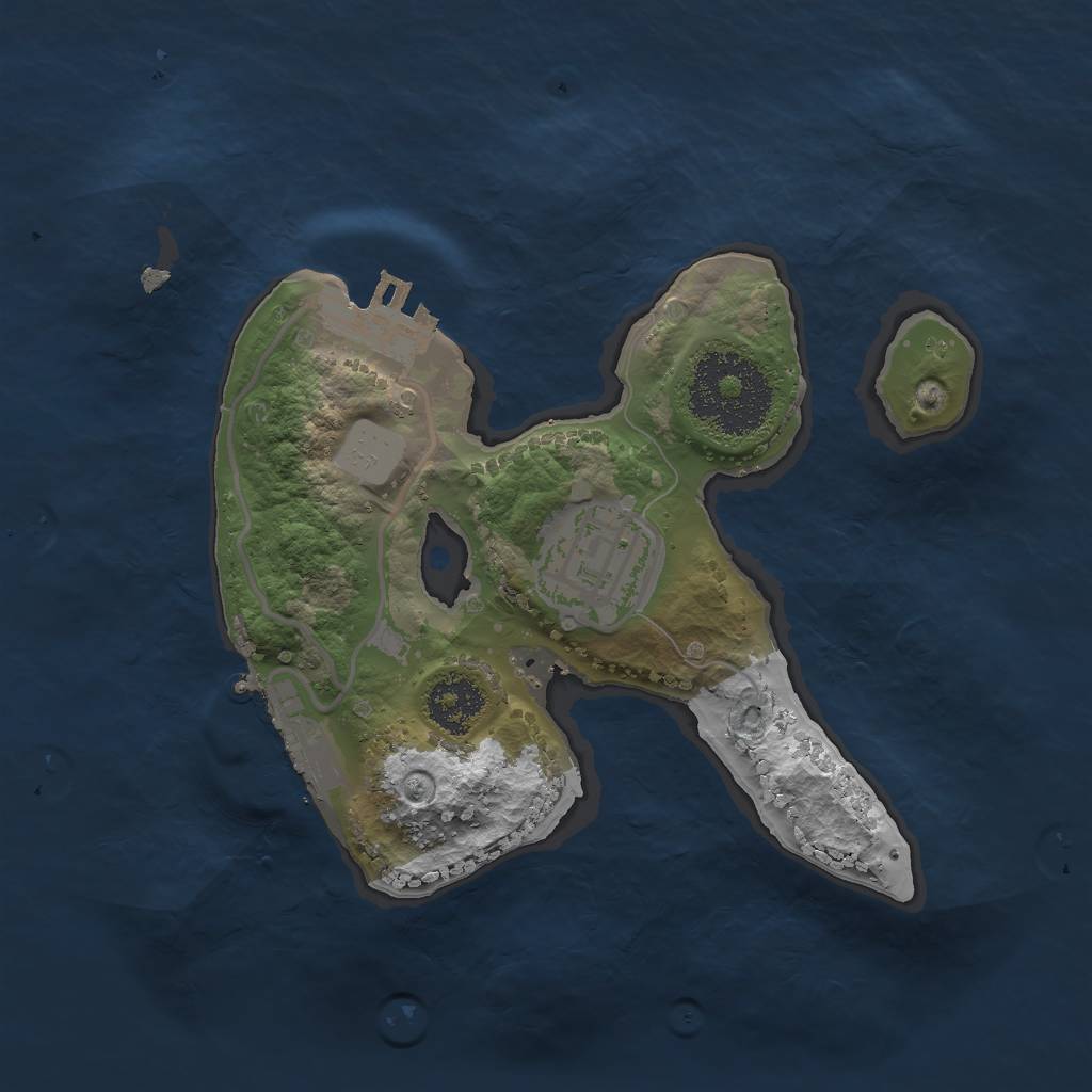 Rust Map: Procedural Map, Size: 2000, Seed: 546516, 8 Monuments