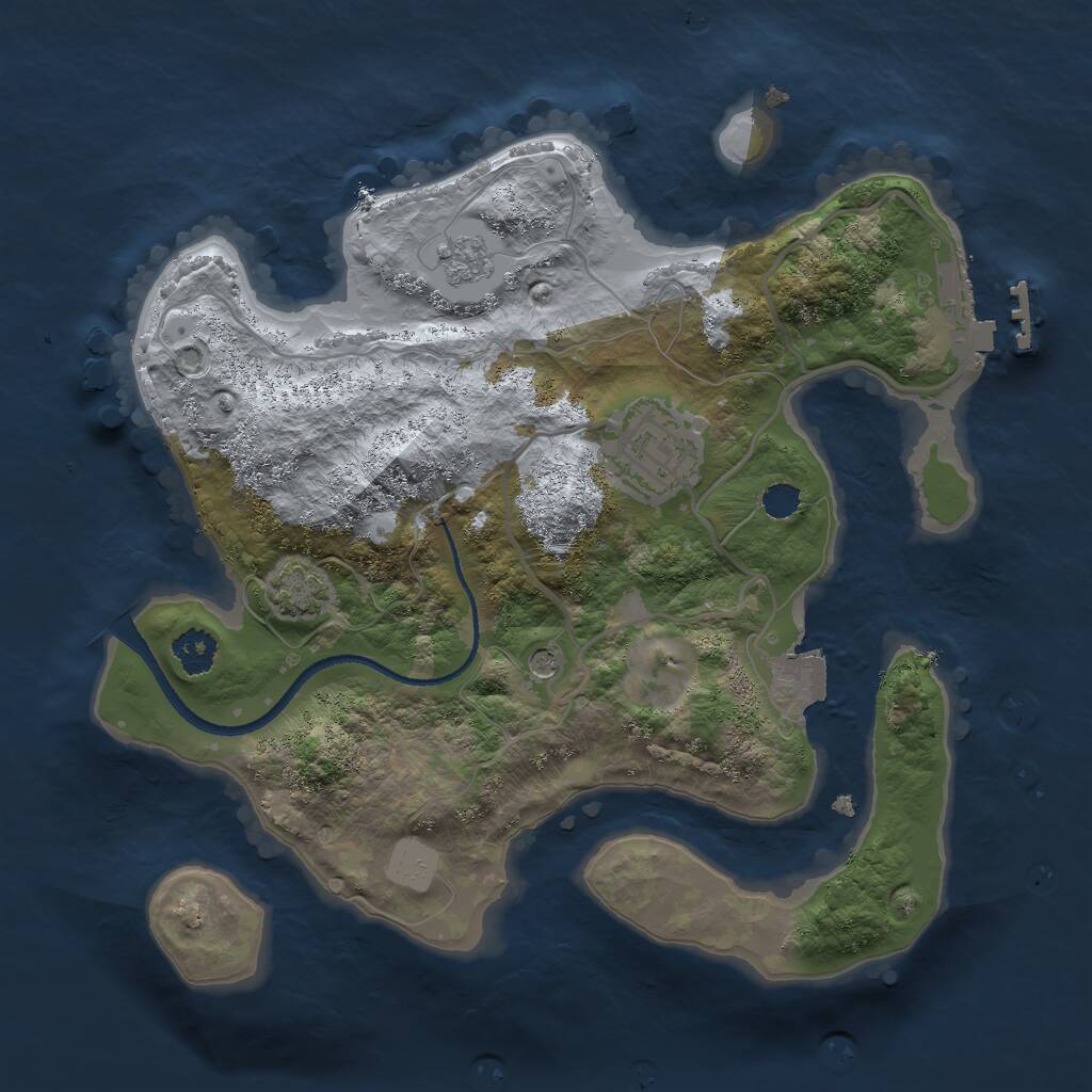Rust Map: Procedural Map, Size: 2475, Seed: 3019, 6 Monuments