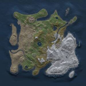 Thumbnail Rust Map: Procedural Map, Size: 3000, Seed: 20000, 8 Monuments