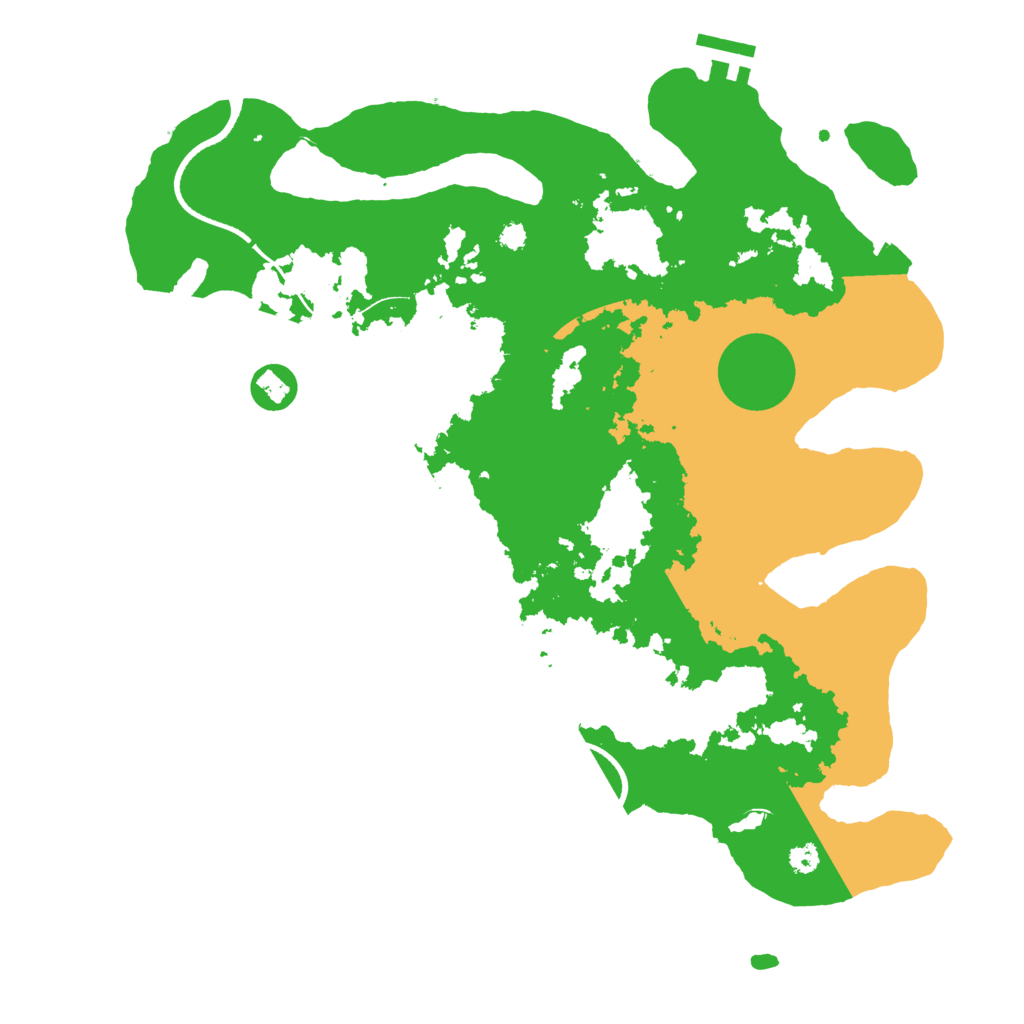 Biome Rust Map: Procedural Map, Size: 3500, Seed: 87511