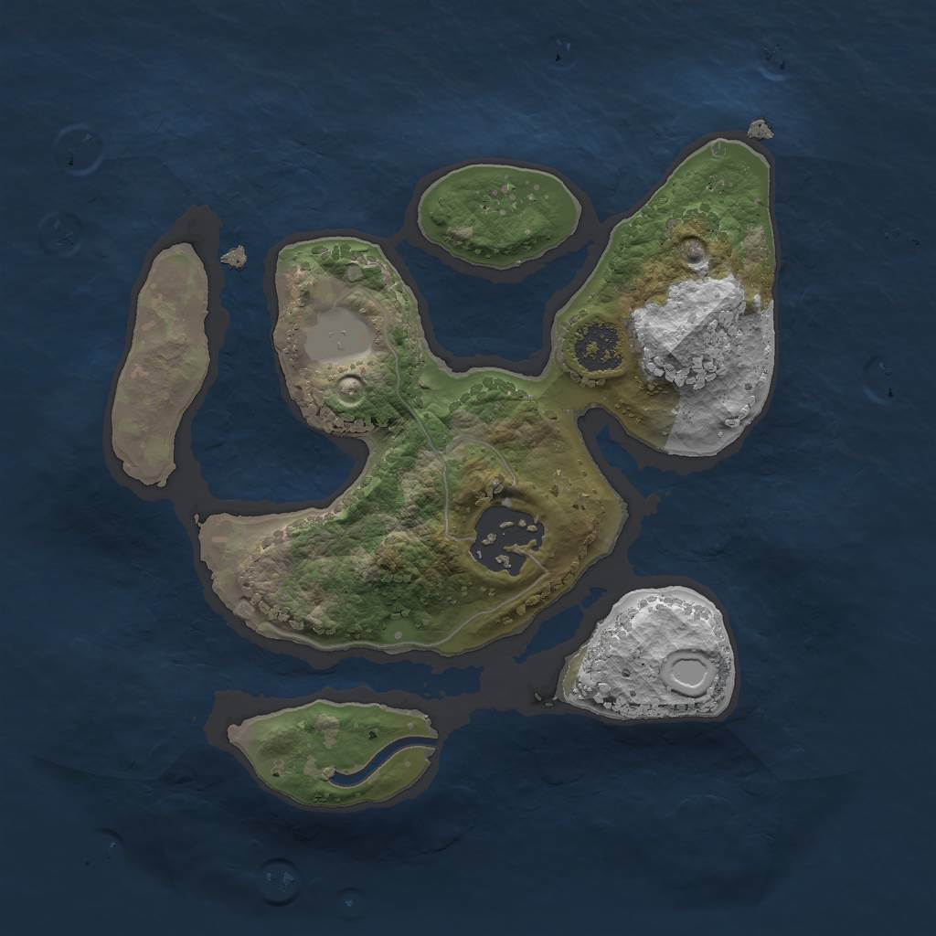 Rust Map: Procedural Map, Size: 2000, Seed: 663, 6 Monuments