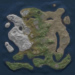 Thumbnail Rust Map: Procedural Map, Size: 4016, Seed: 1441133105, 19 Monuments