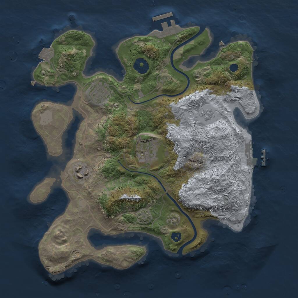 Rust Map: Procedural Map, Size: 2930, Seed: 4720795, 8 Monuments