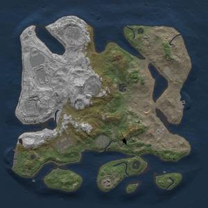 Thumbnail Rust Map: Procedural Map, Size: 3700, Seed: 888850874, 19 Monuments