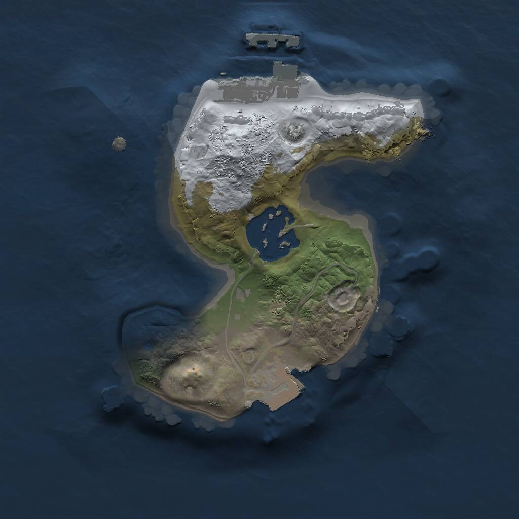 Rust Map: Procedural Map, Size: 1500, Seed: 3032, 3 Monuments
