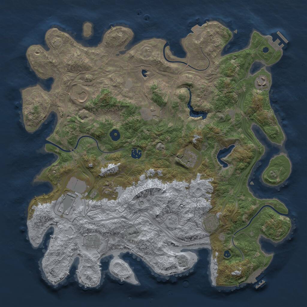 Rust Map: Procedural Map, Size: 4250, Seed: 97, 16 Monuments