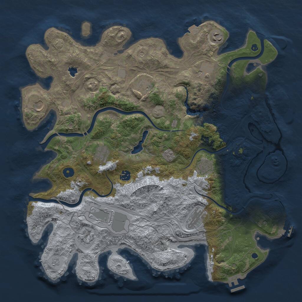 Rust Map: Procedural Map, Size: 4250, Seed: 97, 17 Monuments