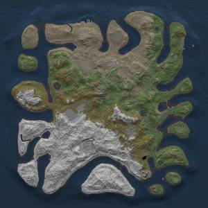 Thumbnail Rust Map: Procedural Map, Size: 4500, Seed: 33, 17 Monuments