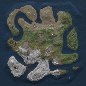 Thumbnail Rust Map: Procedural Map, Size: 3500, Seed: 13610316, 17 Monuments