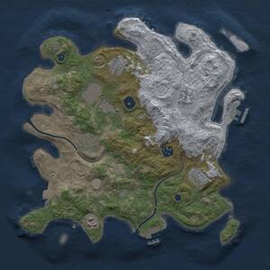 Thumbnail Rust Map: Procedural Map, Size: 3500, Seed: 10500, 14 Monuments
