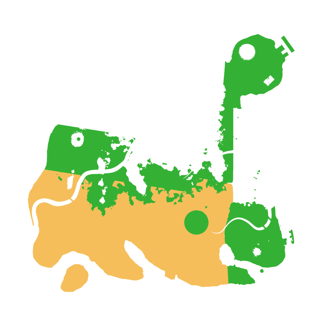 Biome Rust Map: Procedural Map, Size: 3400, Seed: 28498