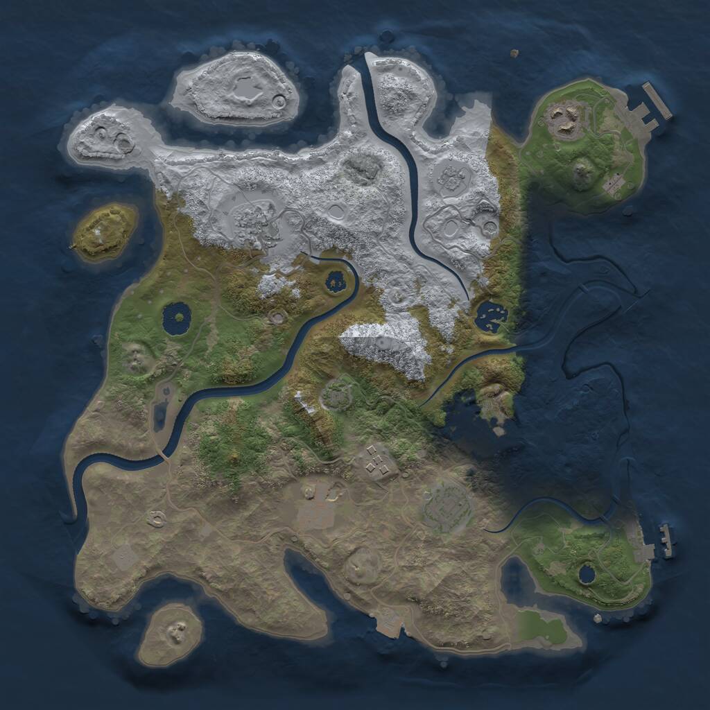Rust Map: Procedural Map, Size: 3400, Seed: 28498, 13 Monuments