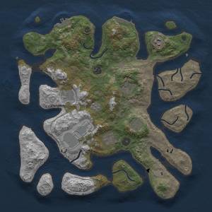 Thumbnail Rust Map: Procedural Map, Size: 3750, Seed: 699267302, 16 Monuments