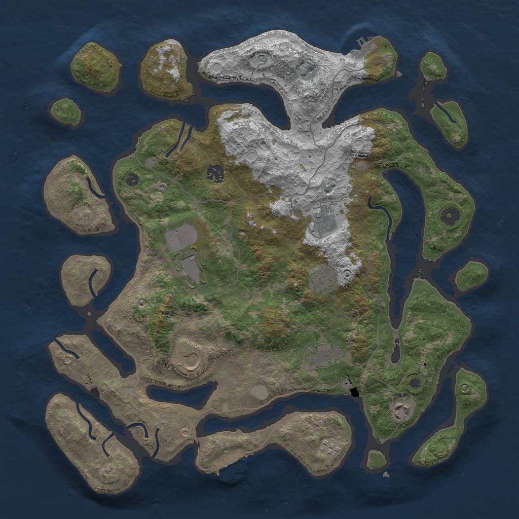 Rust Map: Procedural Map, Size: 4250, Seed: 8583, 16 Monuments