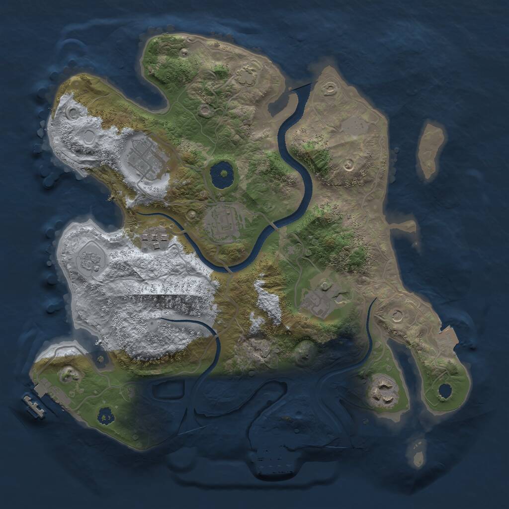 Rust Map: Procedural Map, Size: 3000, Seed: 2269, 11 Monuments