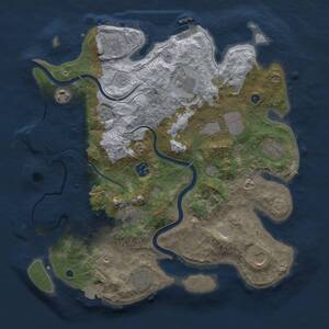 Thumbnail Rust Map: Procedural Map, Size: 3650, Seed: 5, 16 Monuments
