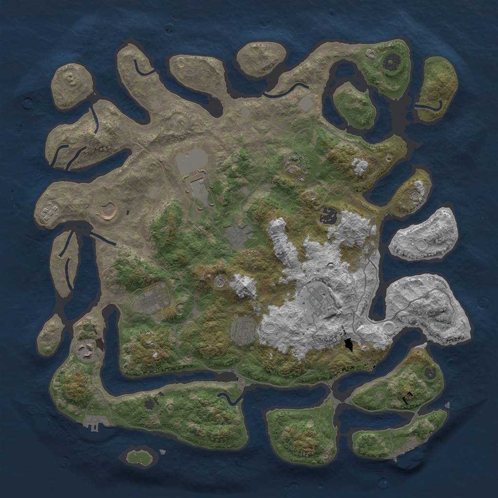 Rust Map: Procedural Map, Size: 4250, Seed: 1636533694, 18 Monuments