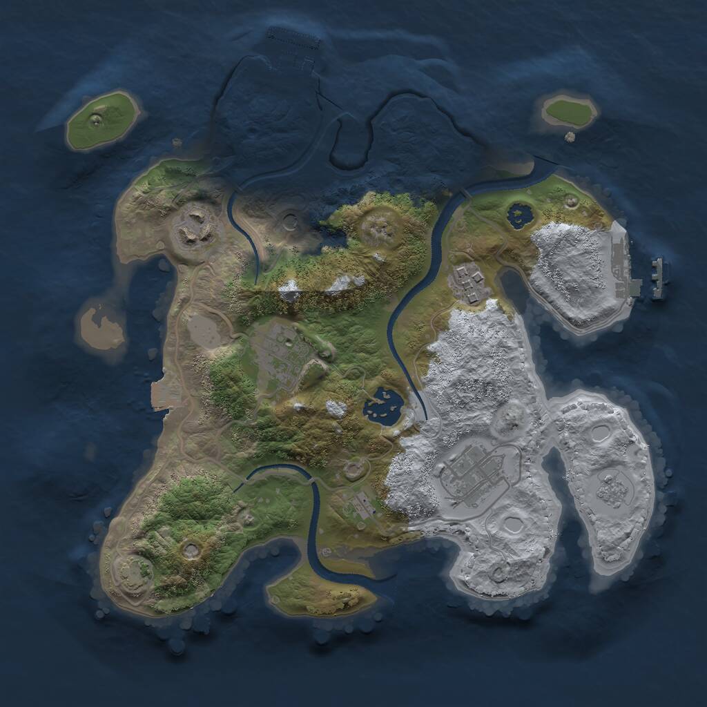 Rust Map: Procedural Map, Size: 2800, Seed: 23, 11 Monuments