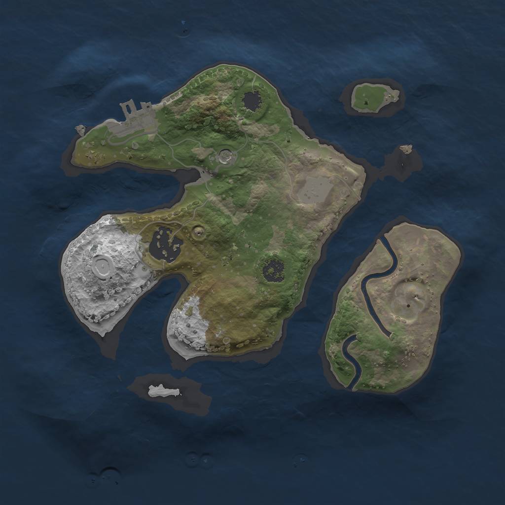 Rust Map: Procedural Map, Size: 2250, Seed: 113180079, 8 Monuments