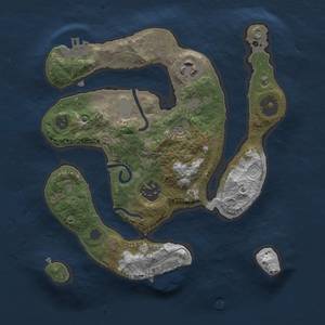 Thumbnail Rust Map: Procedural Map, Size: 2500, Seed: 323203916, 10 Monuments