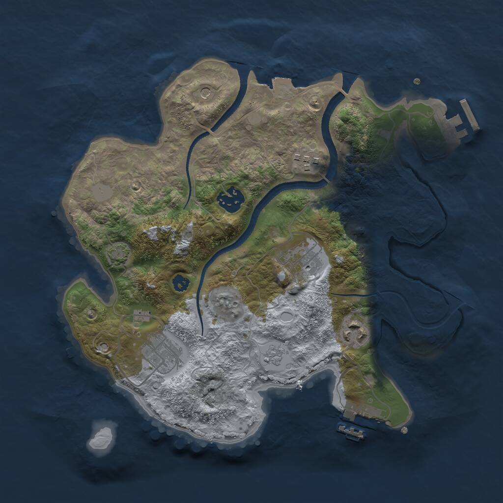 Rust Map: Procedural Map, Size: 3000, Seed: 1252197762, 11 Monuments