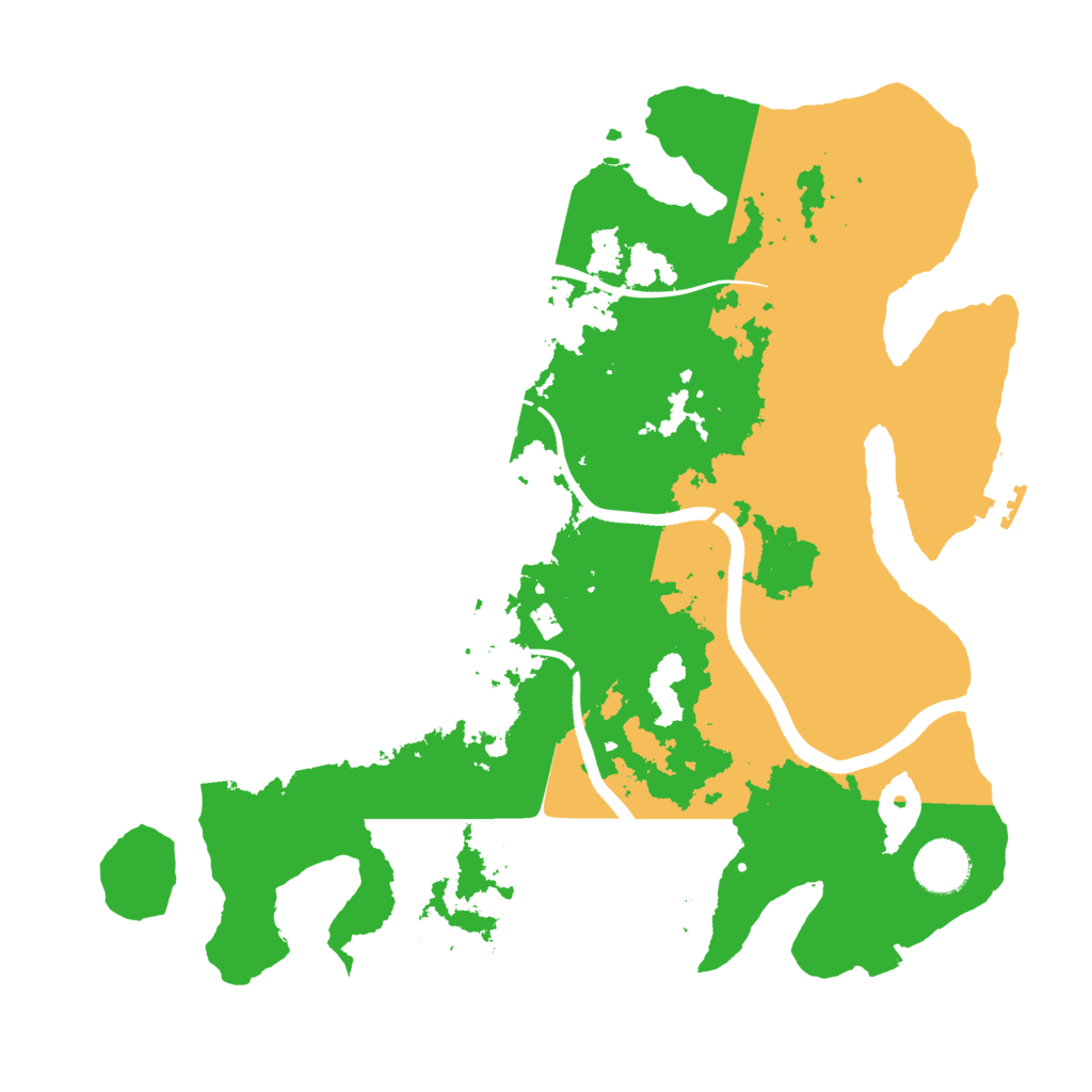 Biome Rust Map: Procedural Map, Size: 3500, Seed: 57620129