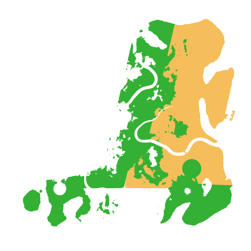 Biome Rust Map: Procedural Map, Size: 3500, Seed: 57620129