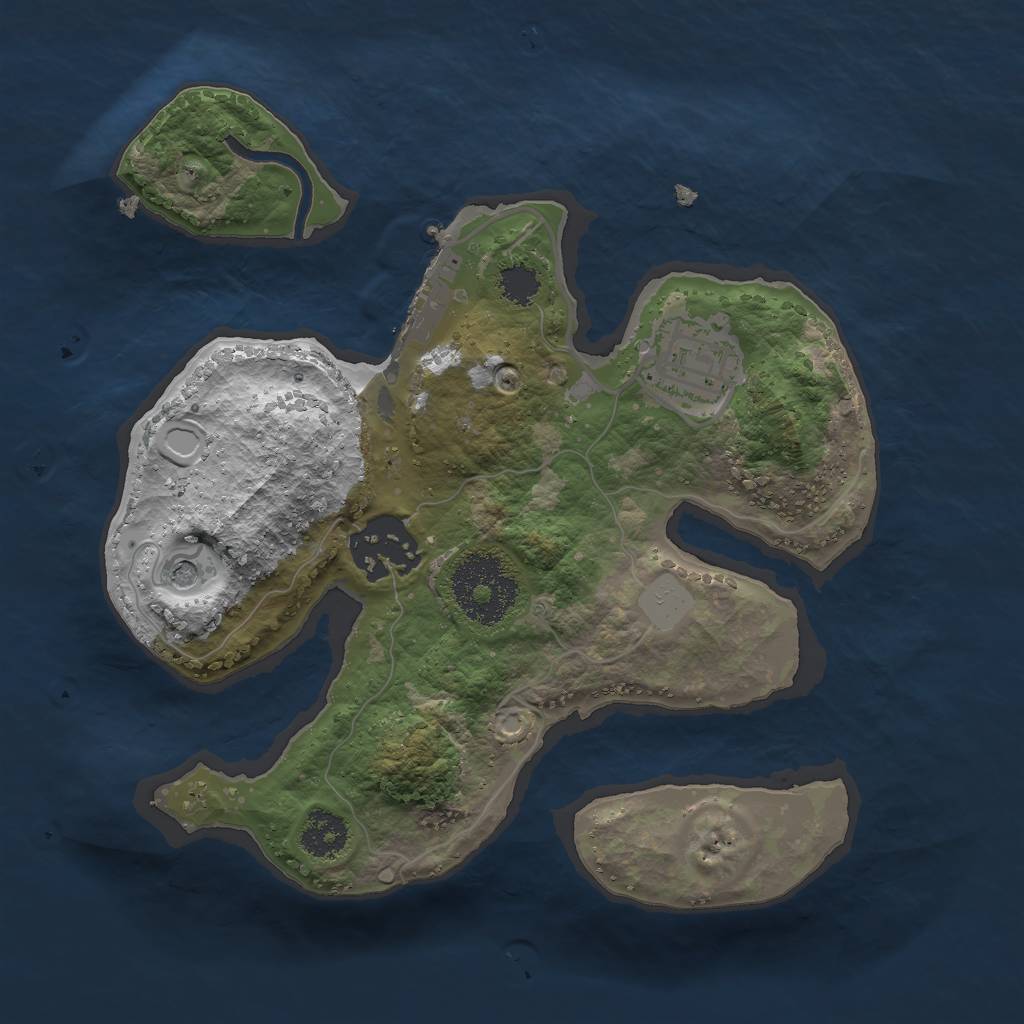 Rust Map: Procedural Map, Size: 2300, Seed: 61, 9 Monuments