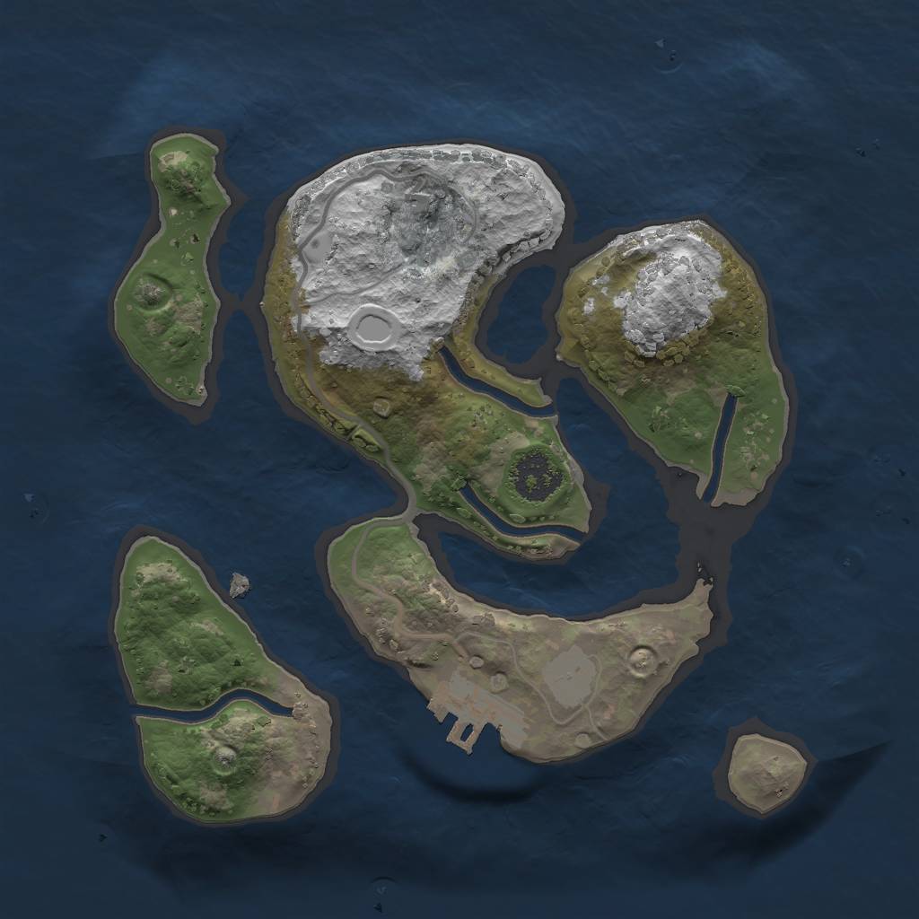 Rust Map: Procedural Map, Size: 2000, Seed: 854486641, 6 Monuments