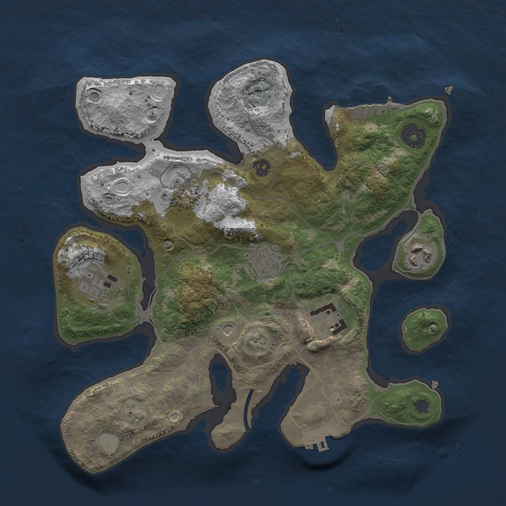 Rust Map: Procedural Map, Size: 3000, Seed: 202148, 13 Monuments