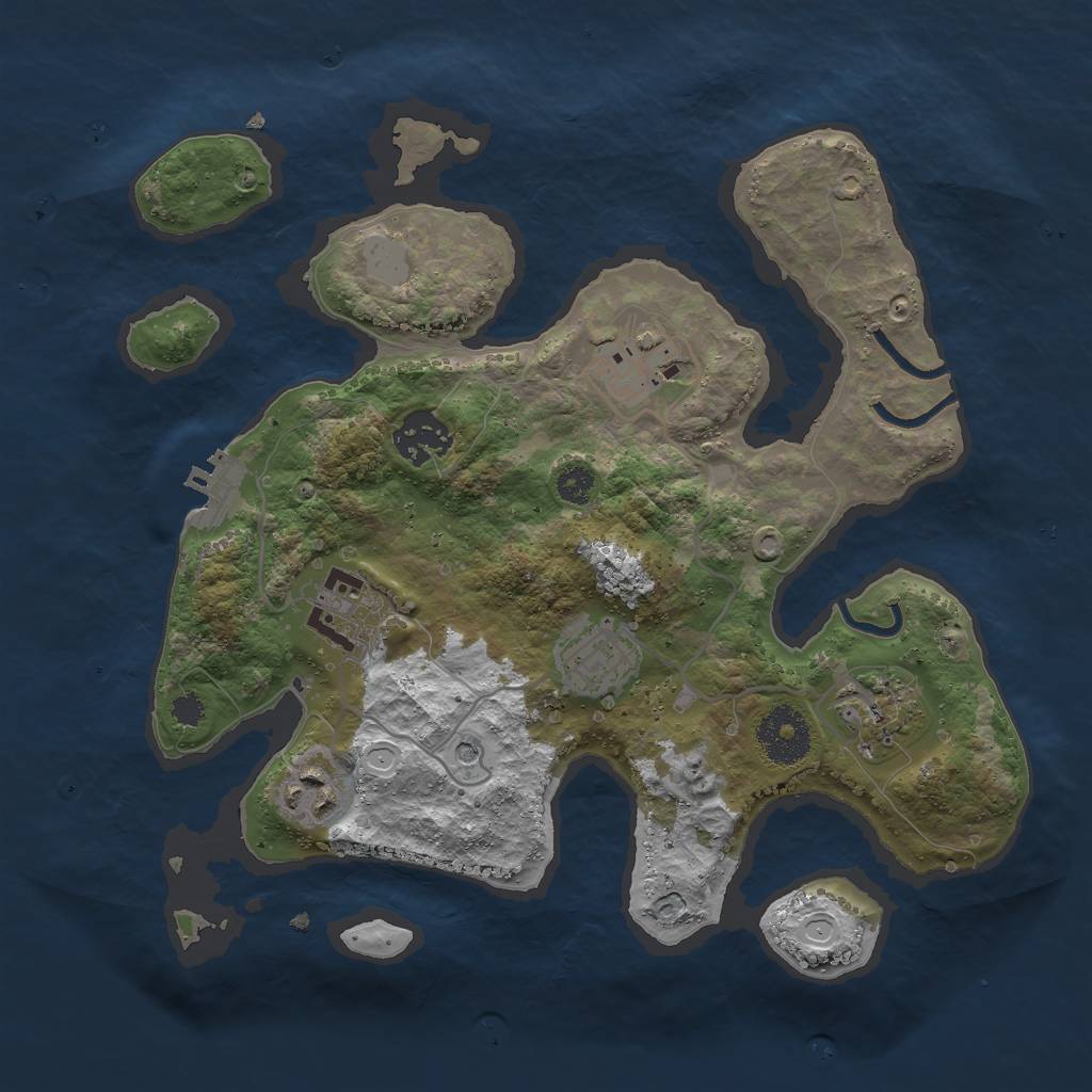 Rust Map: Procedural Map, Size: 3000, Seed: 937520743, 13 Monuments