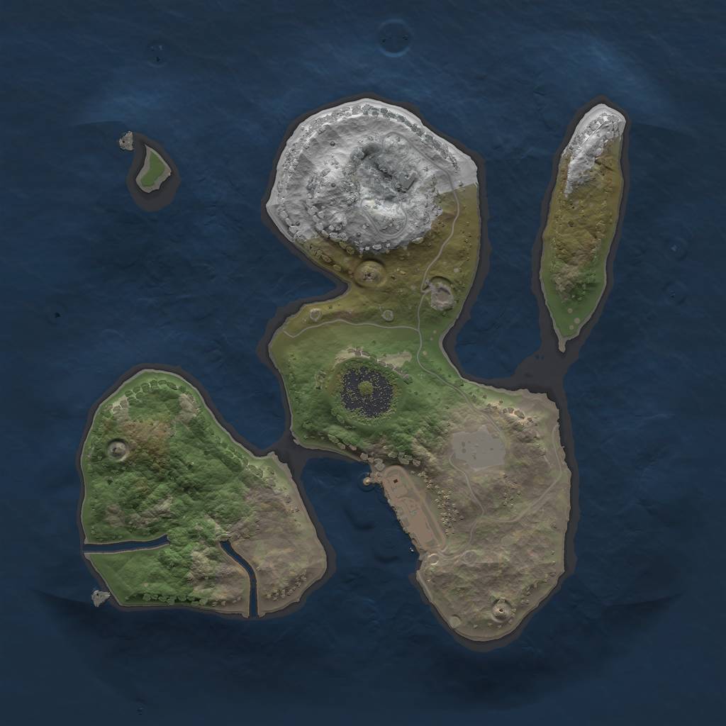 Rust Map: Procedural Map, Size: 2115, Seed: 13597361, 6 Monuments