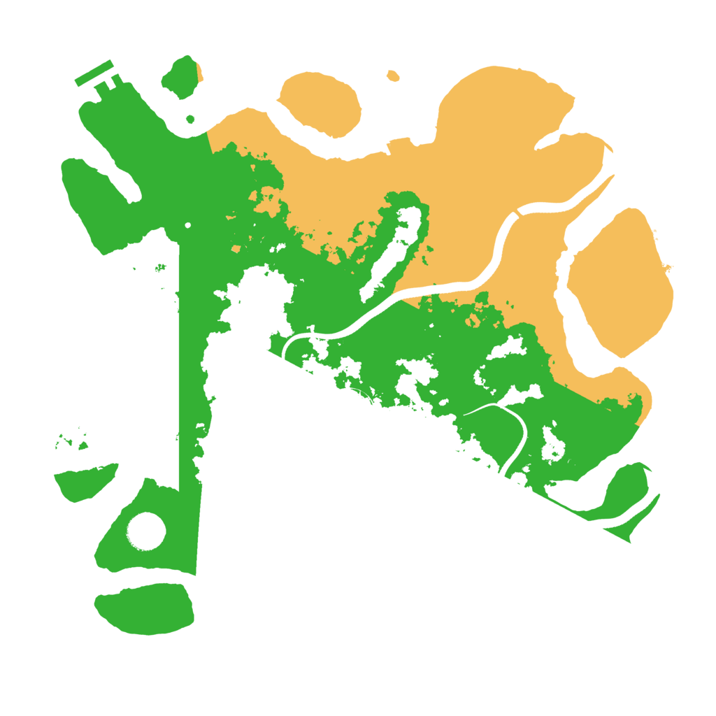 Biome Rust Map: Procedural Map, Size: 3500, Seed: 2516