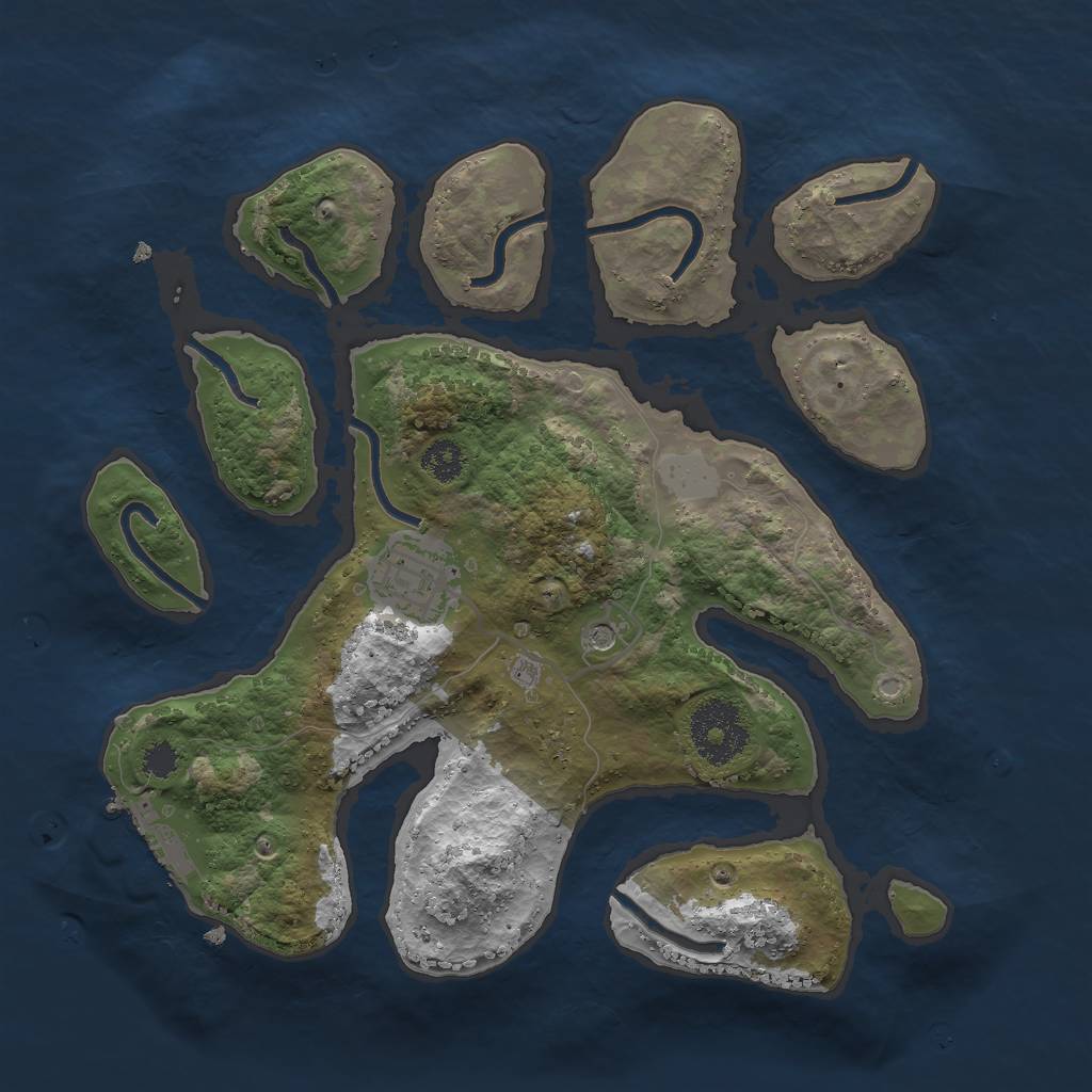 Rust Map: Procedural Map, Size: 2700, Seed: 159701744, 8 Monuments