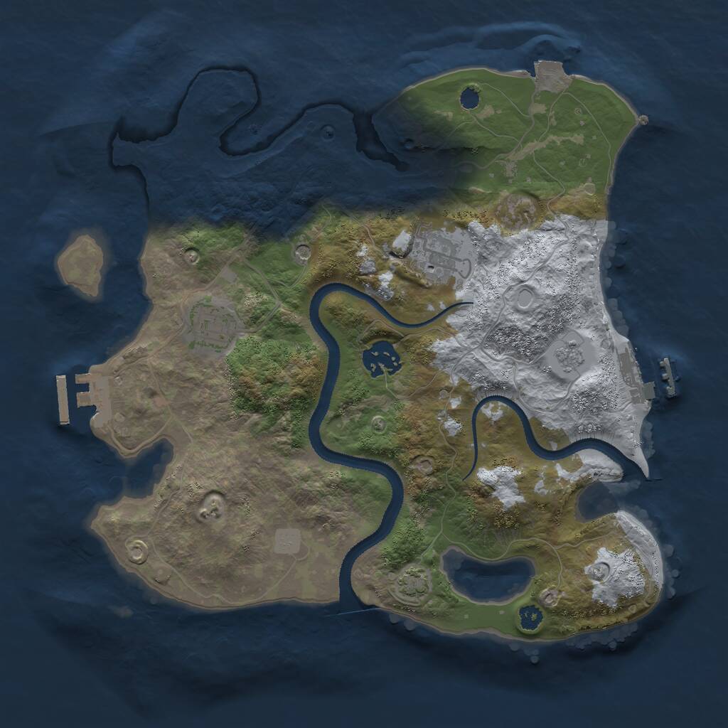 Rust Map: Procedural Map, Size: 3000, Seed: 1526552648, 9 Monuments