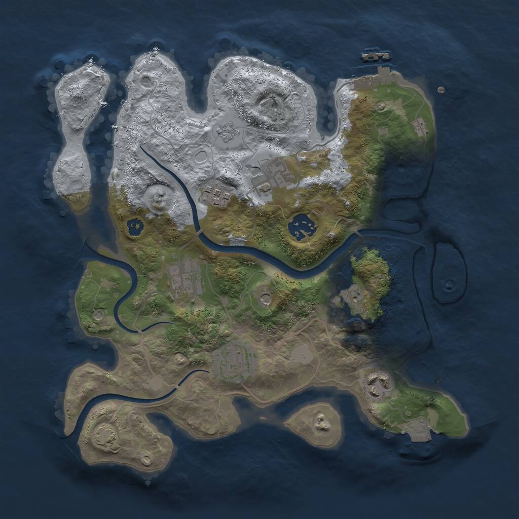 Rust Map: Procedural Map, Size: 3000, Seed: 89572164, 12 Monuments