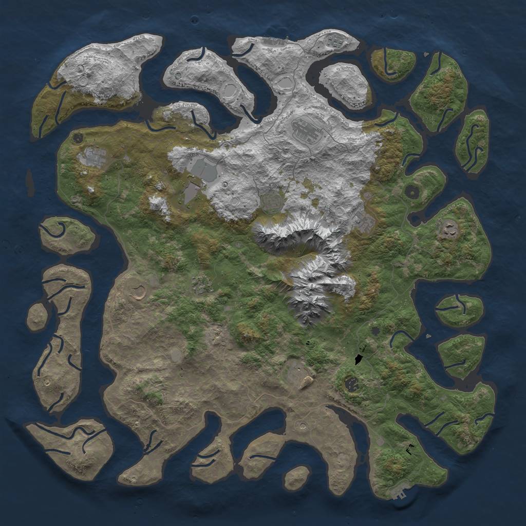 Rust Map: Procedural Map, Size: 5500, Seed: 1711668493, 19 Monuments