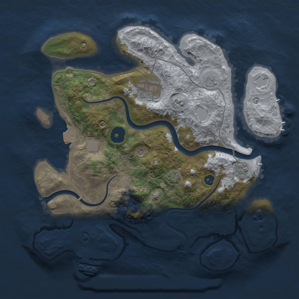 Rust Map: Procedural Map, Size: 2900, Seed: 42069, 7 Monuments